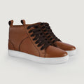 Marty High Top Ljusbrun Lädersneakers för Herr