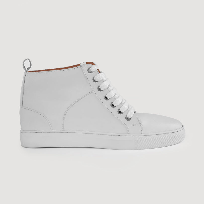 Marty High Top White Lädersneakers för Herr