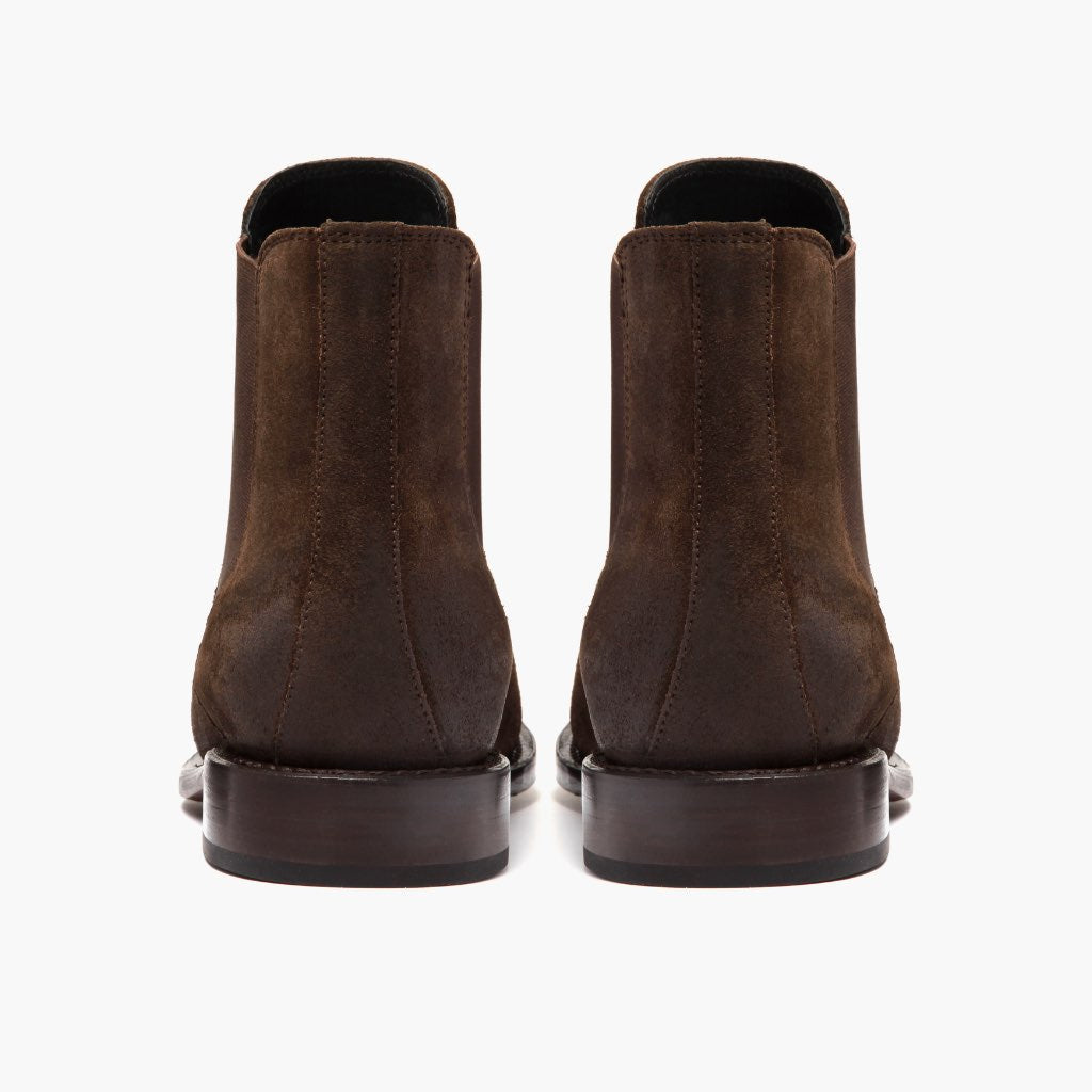 High-Traction Rubber Outsole & Lug Tread Pattern on Cavalier Dark Brun Läderkängor för Herr
