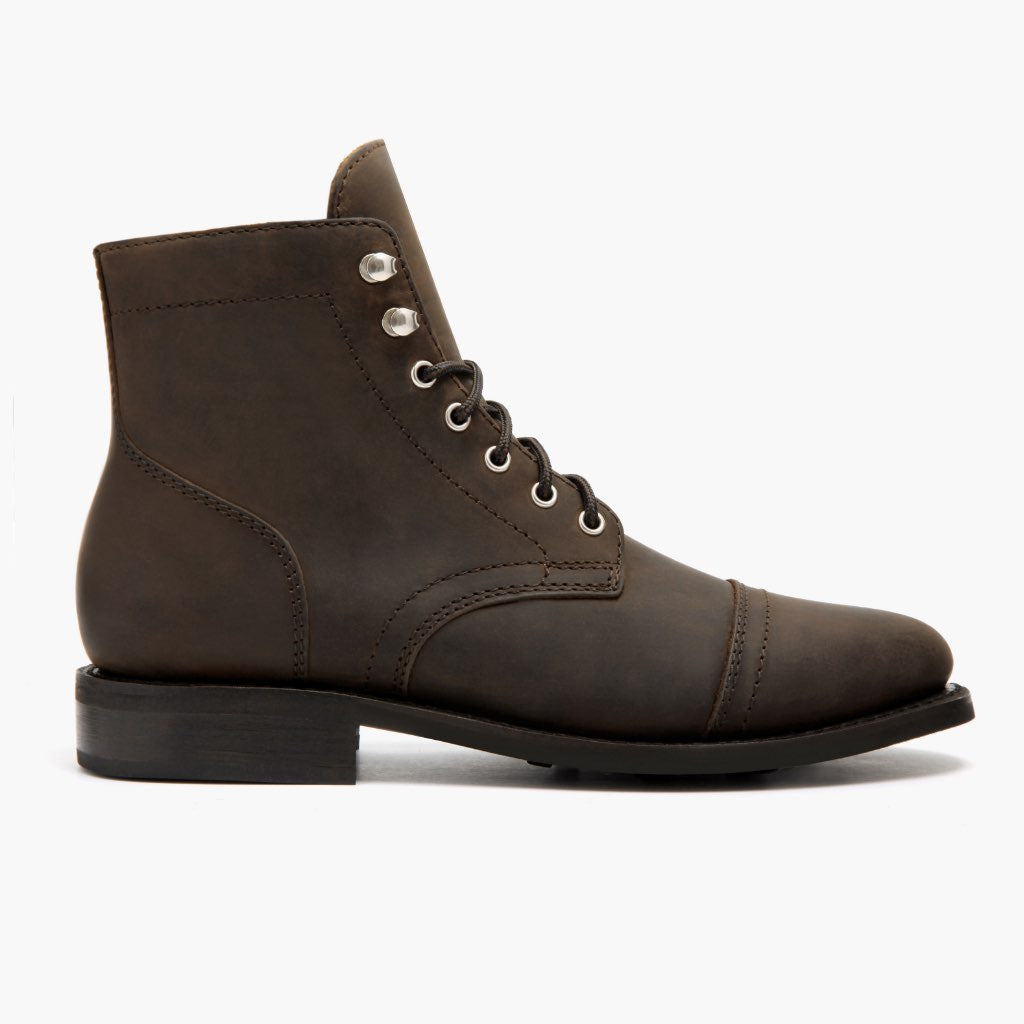 Captain Tobacco Läderkängor för Dam in Classic Full-Grain Leather - Sidovy | Handla online