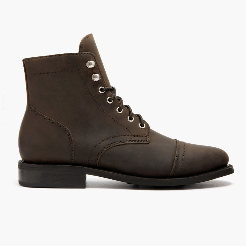 Captain Tobacco Leather Boots för Dam