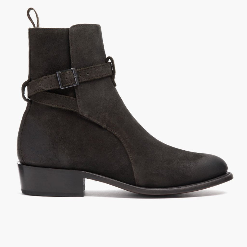 Rogue Dark Olive Suede Leather Boots för Herr