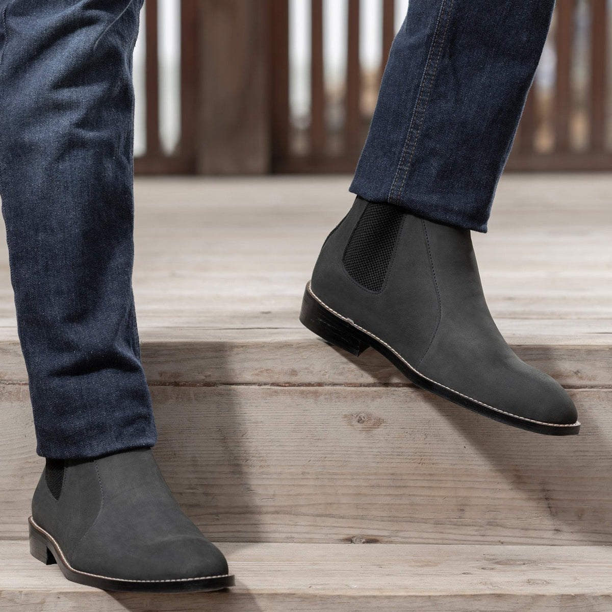 Orlaven Clarkson Chelsea Grey Nubuck Läderkängor - StudGuard för Herr footwear image 9