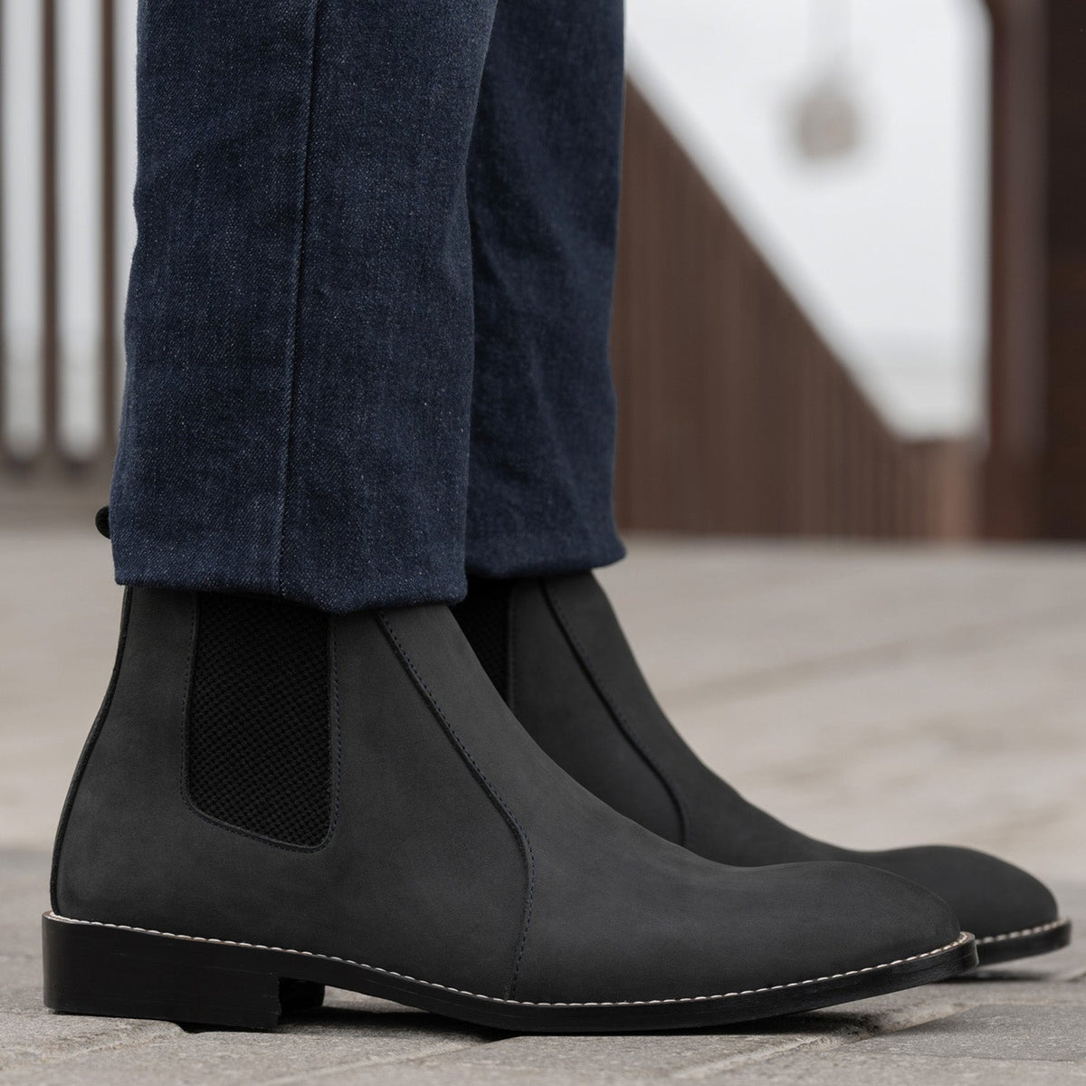 Orlaven Clarkson Chelsea Grey Nubuck Läderkängor - StudGuard för Herr footwear image 10