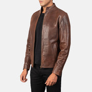 Alex Bikerjacka i Läder för Herr – alternate product view 2