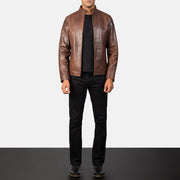 Alex Bikerjacka i Läder för Herr – alternate product view 3