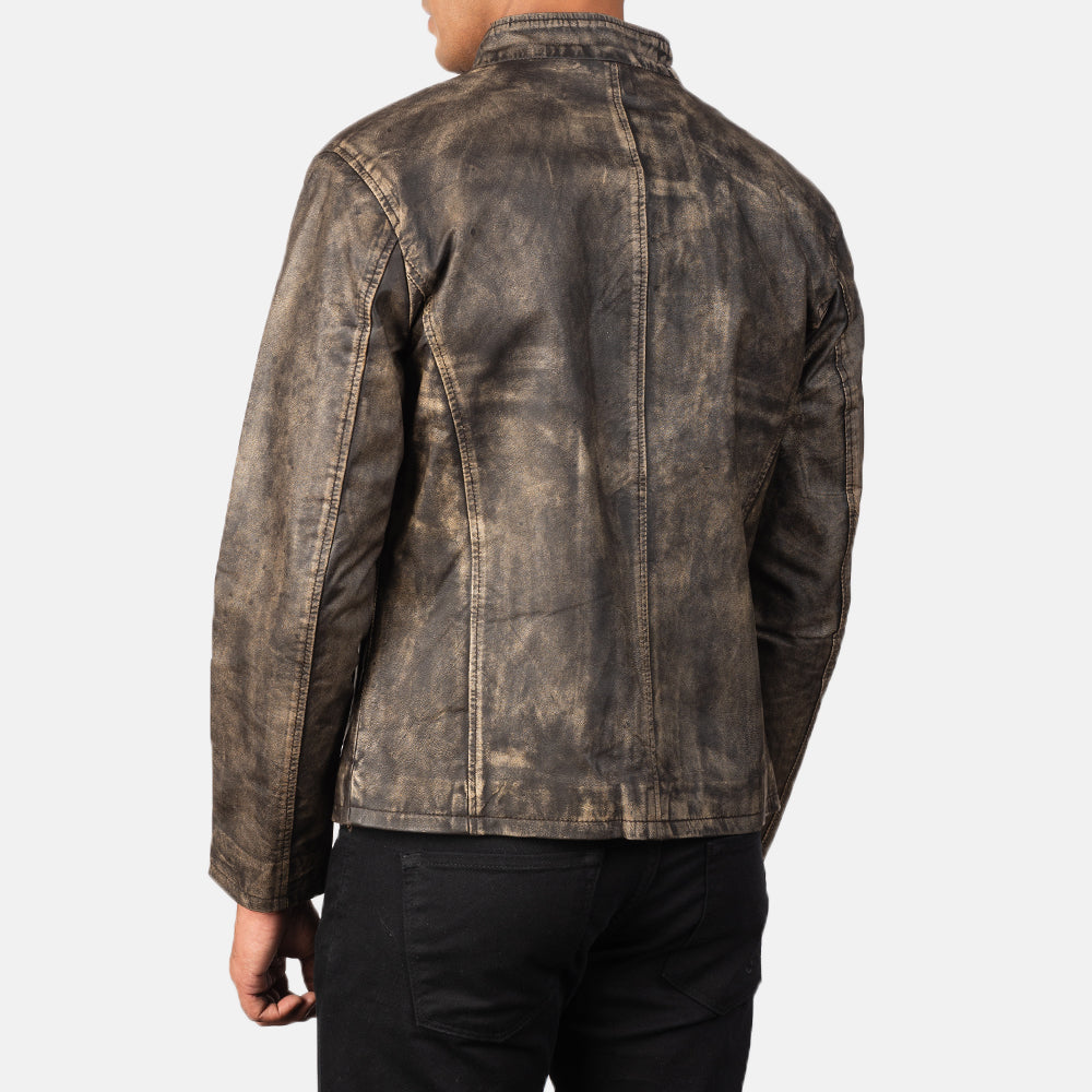 Alex Bikerjacka i Läder för Herr – alternate product view 5