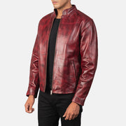 Alex Bikerjacka i Läder för Herr – alternate product view 2