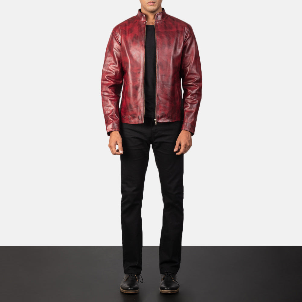 Alex Bikerjacka i Läder för Herr – alternate product view 3