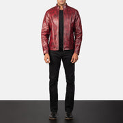 Alex Bikerjacka i Läder för Herr – alternate product view 3
