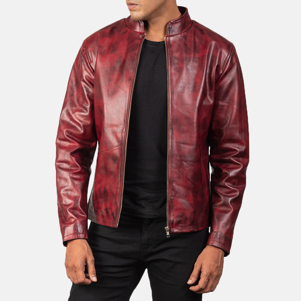 Alex Bikerjacka i Läder för Herr – alternate product view 4