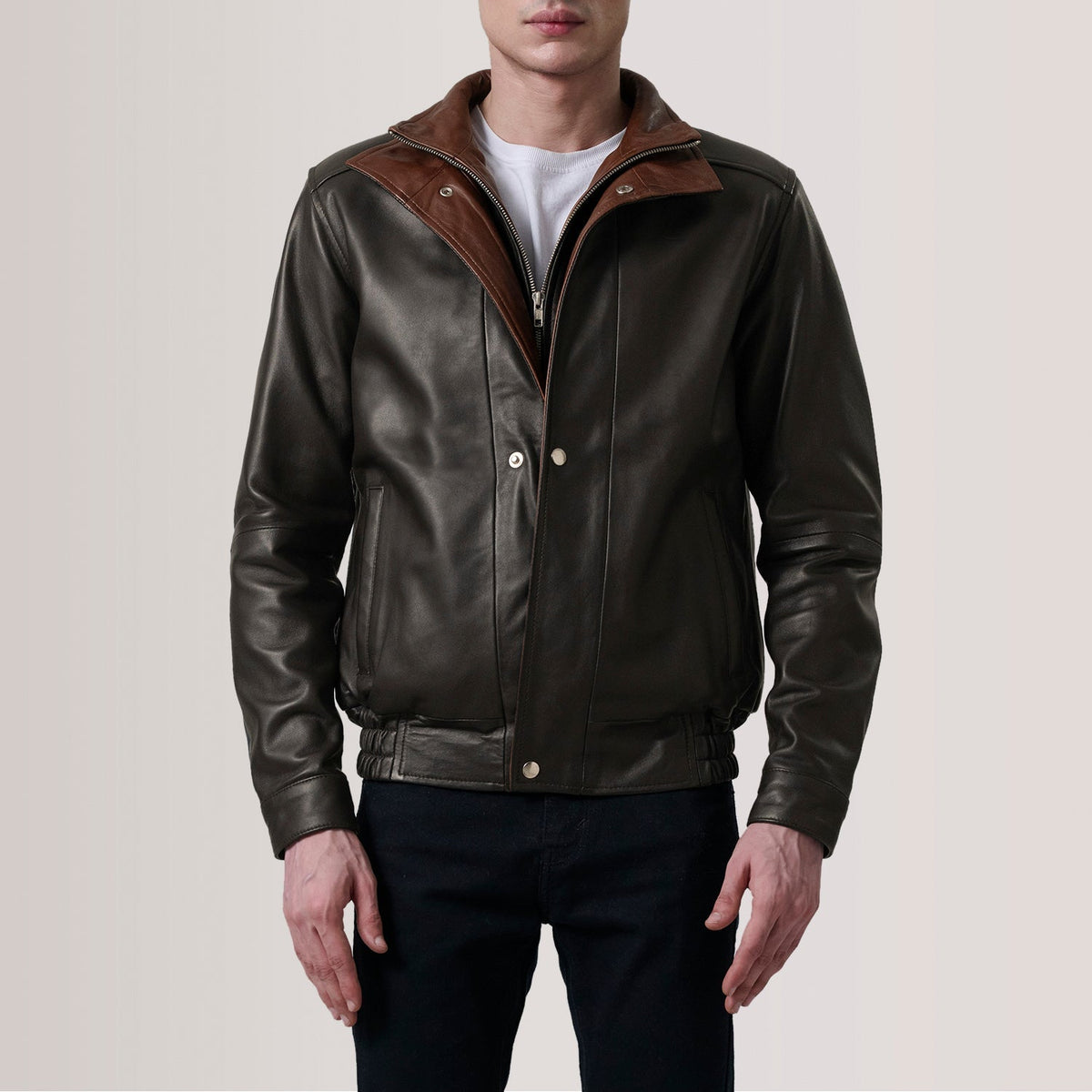 Alfred Bomberjacka i Läder för Herr – alternate product view 4