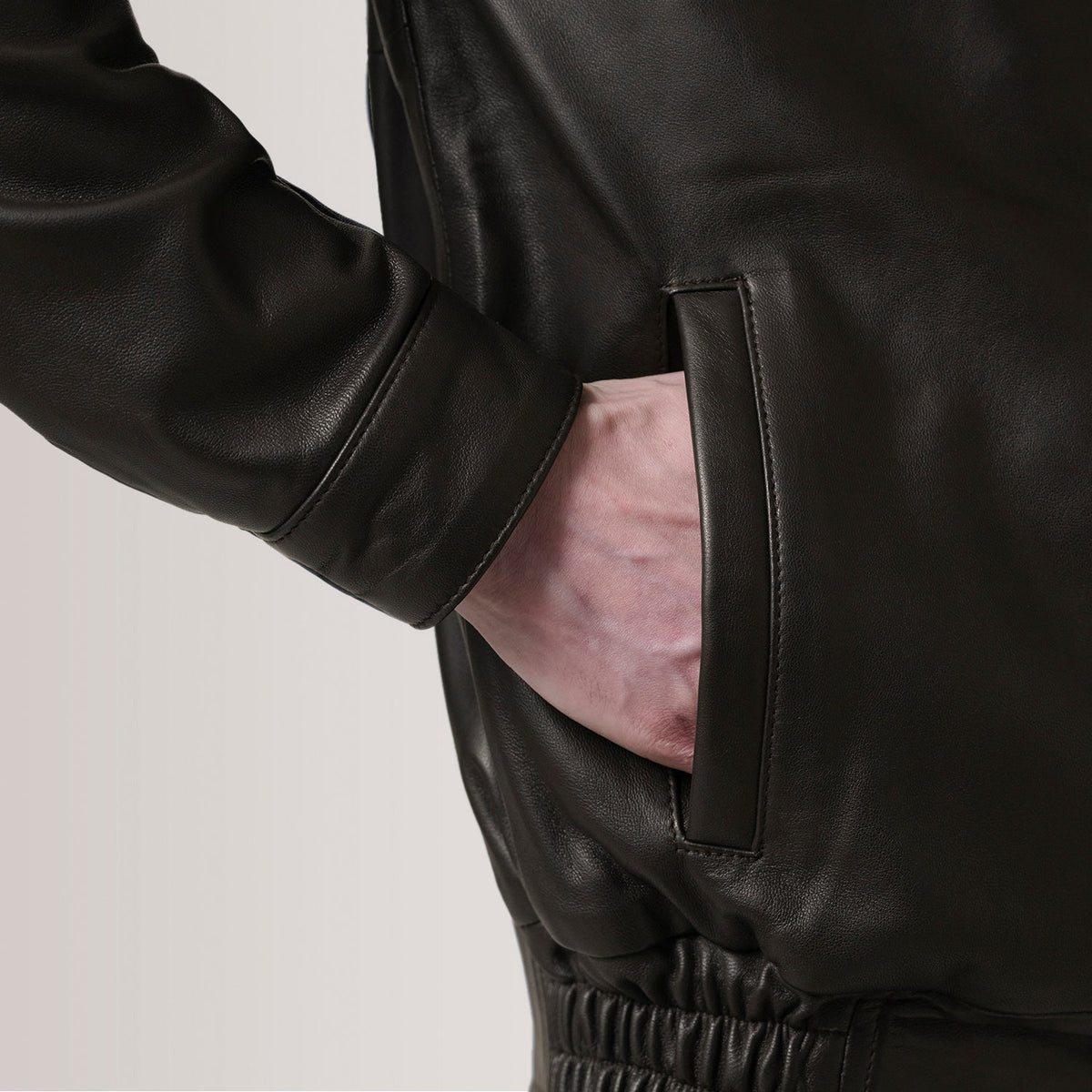 Alfred Bomberjacka i Läder för Herr – alternate product view 6