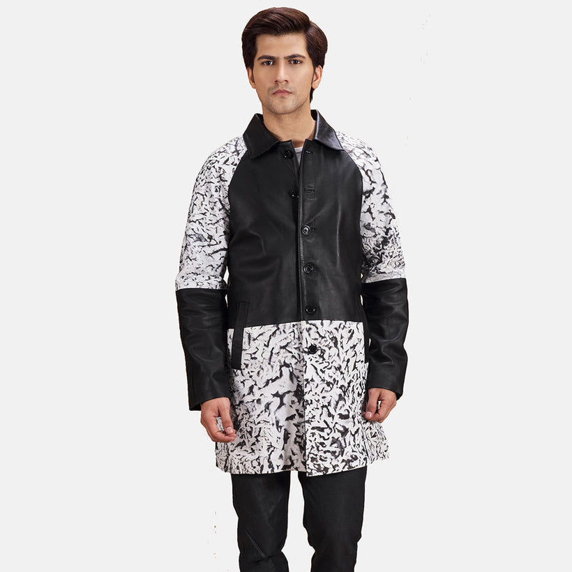 Artistry Svart Dye Leather Coat för Herr