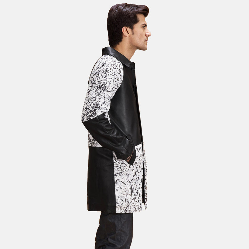 Artistry Svart Dye Leather Coat för Herr
