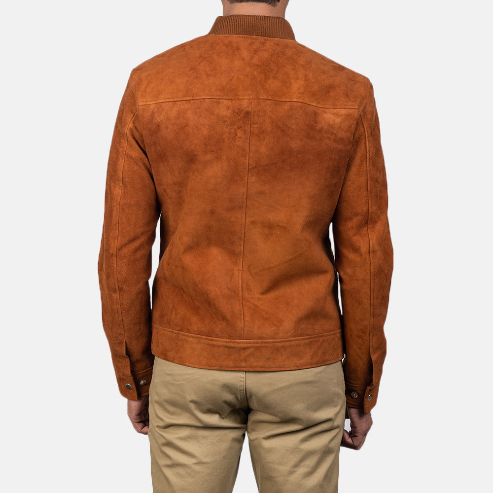 Blain Brun Bomberjacka i Läder för Herr – alternate product view 5