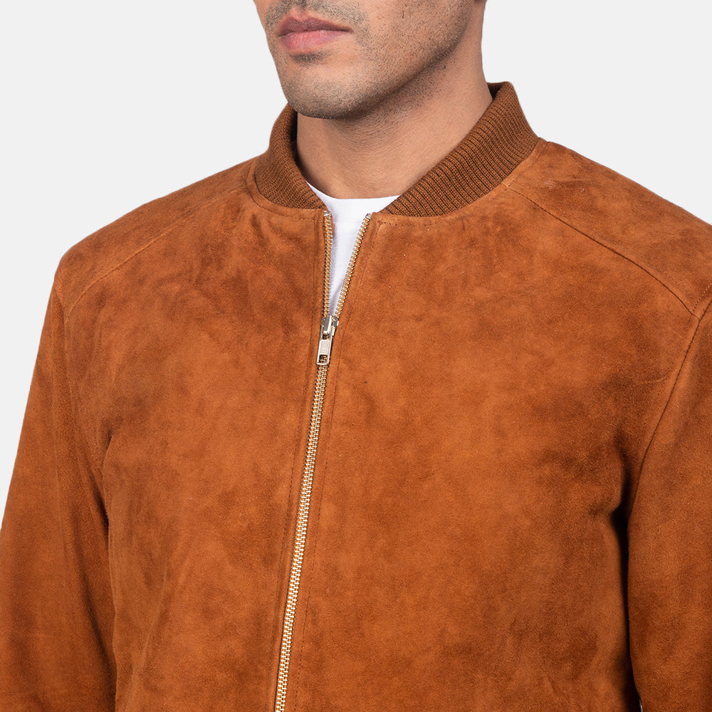 Blain Brun Bomberjacka i Läder för Herr – alternate product view 6