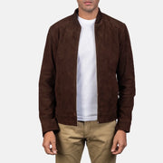 Blain Brun Bomberjacka i Läder för Herr – alternate product view 1