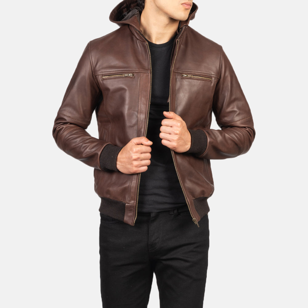 
Bouncer Biz Bomberjacka i Läder för Herr – alternate product view 4