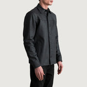 
Tumbled Black Sheepskin leather Jacket - Bakifrån med perfekt axelpassform och ren fåll