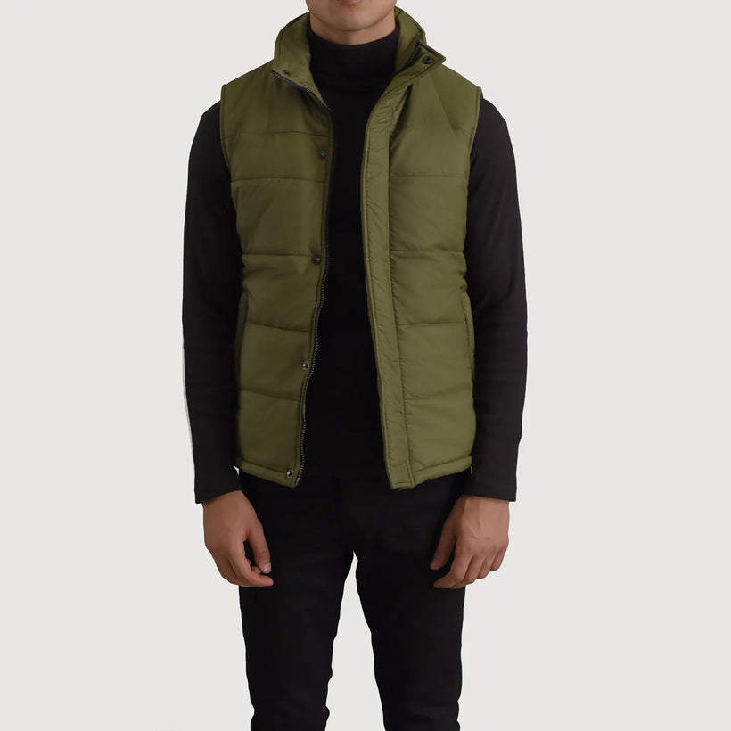 Bryan Green Puffer Vest för Herr