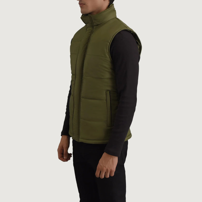 Bryan Green Puffer Vest för Herr