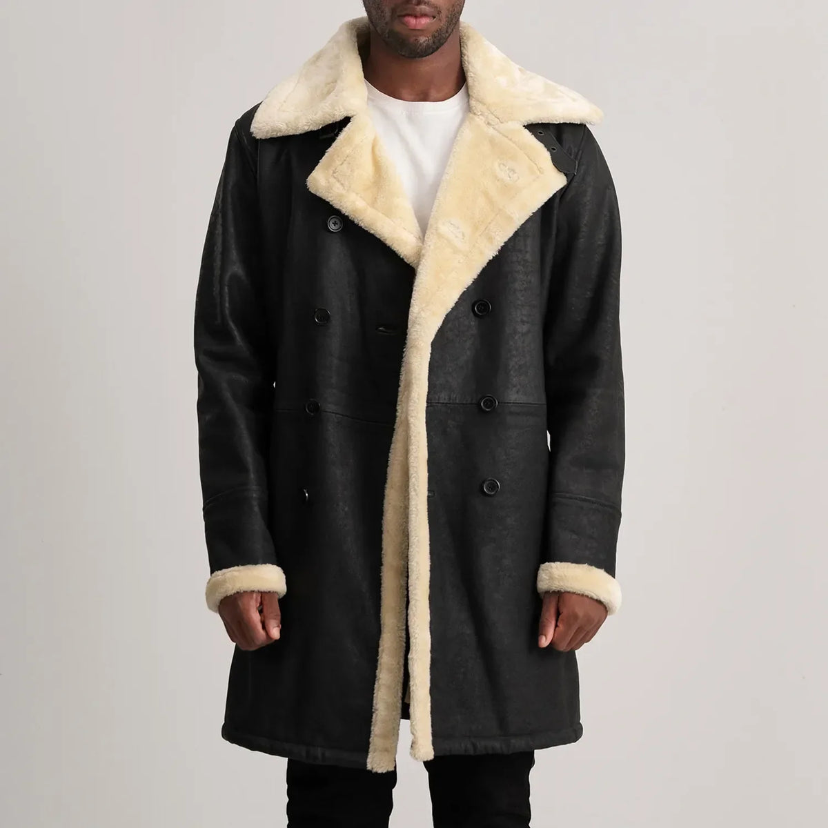 
Charles Läderrock Brun Shearling Läderrock för Herr – alternate product view 1
