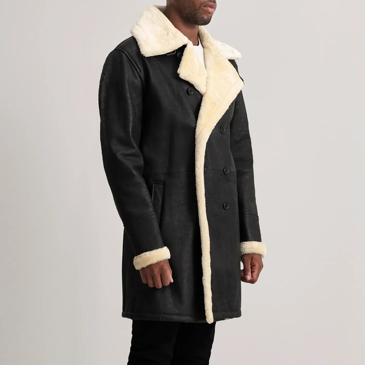 
Charles Läderrock Brun Shearling Läderrock för Herr – alternate product view 2