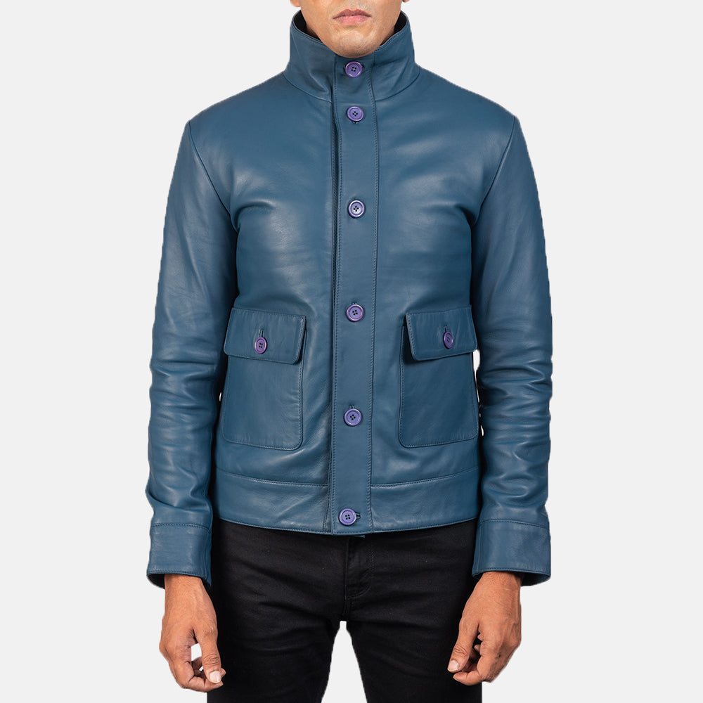 Columbus Bomberjacka i Läder för Herr – alternate product view 4