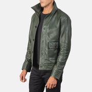 Columbus Bomberjacka i Läder för Herr – alternate product view 2