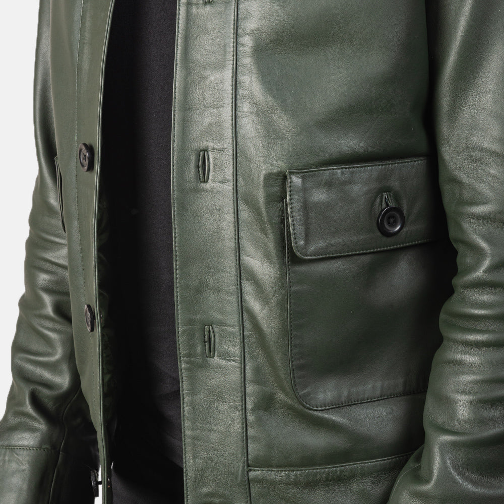 Columbus Bomberjacka i Läder för Herr – alternate product view 6