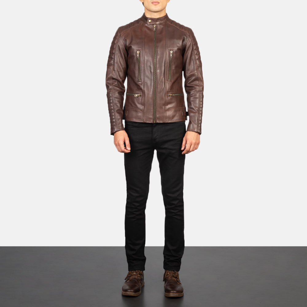 
Damian Bikerjacka i Läder för Herr – alternate product view 3