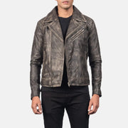 Danny Quilted Bikerjacka i Läder för Herr – alternate product view 4