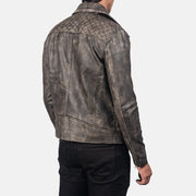Danny Quilted Bikerjacka i Läder för Herr – alternate product view 6
