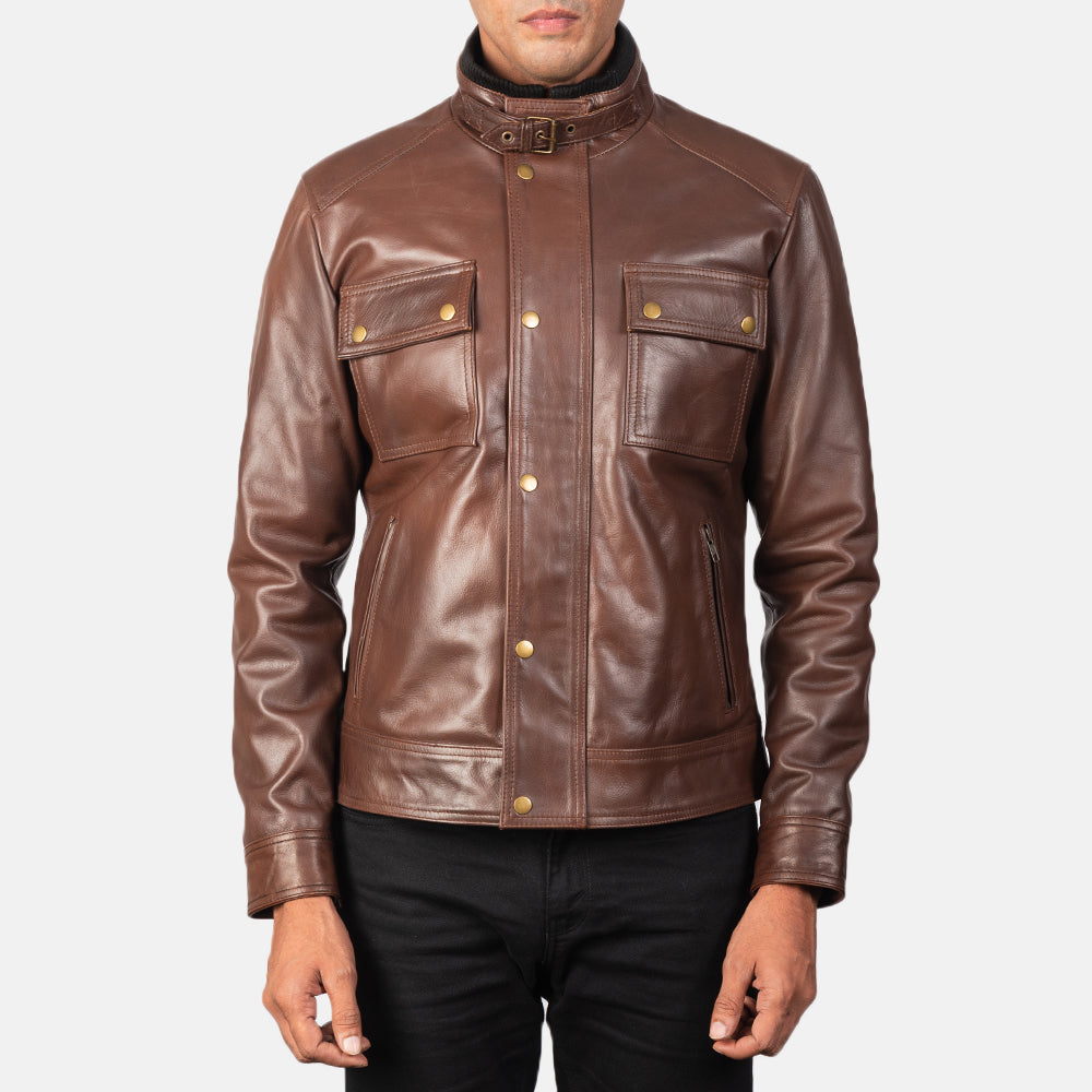 Darren Bikerjacka i Läder för Herr – alternate product view 4
