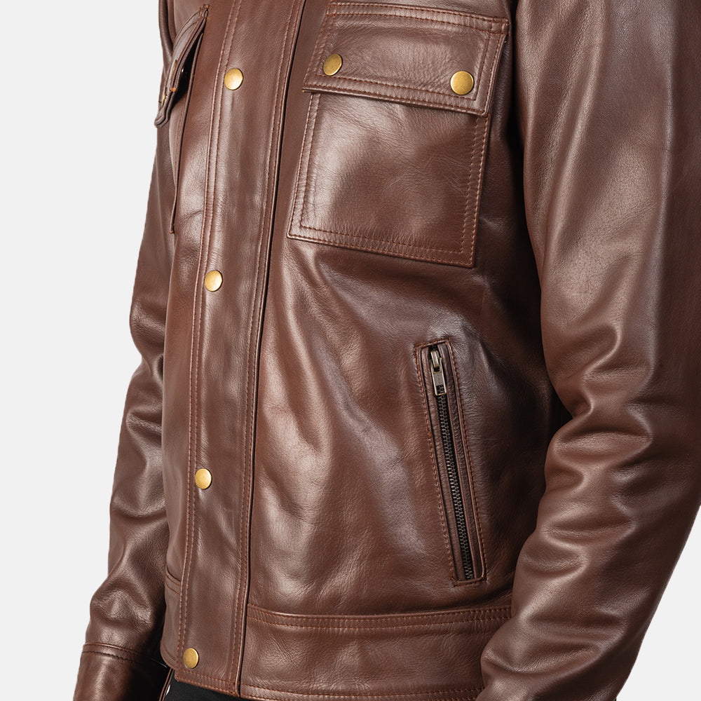 Darren Bikerjacka i Läder för Herr – alternate product view 6
