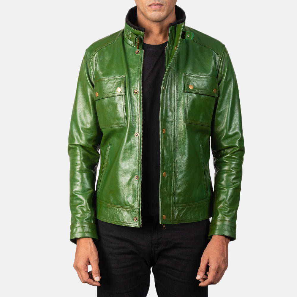 Darren Bikerjacka i Läder för Herr – alternate product view 1