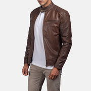 Dean Svart Bikerjacka i Läder för Herr – alternate product view 2