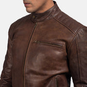 Dean Svart Bikerjacka i Läder för Herr – alternate product view 6