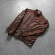 Dean Svart Bikerjacka i Läder för Herr – alternate product view 7