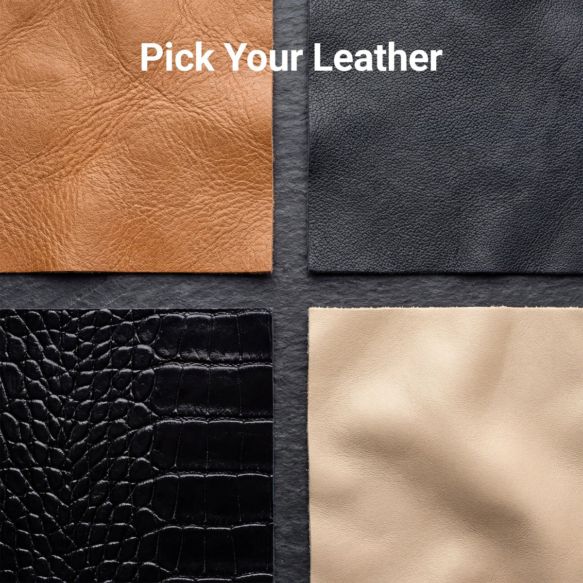 
Närbildsdetalj of Classic Collar & Heavy-Duty Zipper Hardware on Design Your Custom Leather Jacket | Free Shipping & Alteration