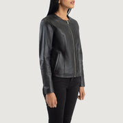 Elixir Collarless Läderjacka för Dam – alternate product view 2