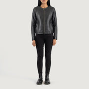 Elixir Collarless Läderjacka för Dam – alternate product view 3
