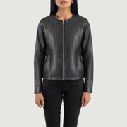 Elixir Collarless Läderjacka för Dam – alternate product view 4