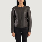 Elixir Collarless Läderjacka för Dam – alternate product view 4