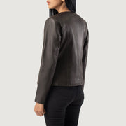 Elixir Collarless Läderjacka för Dam – alternate product view 5