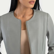 Elixir Collarless Läderjacka för Dam – alternate product view 5