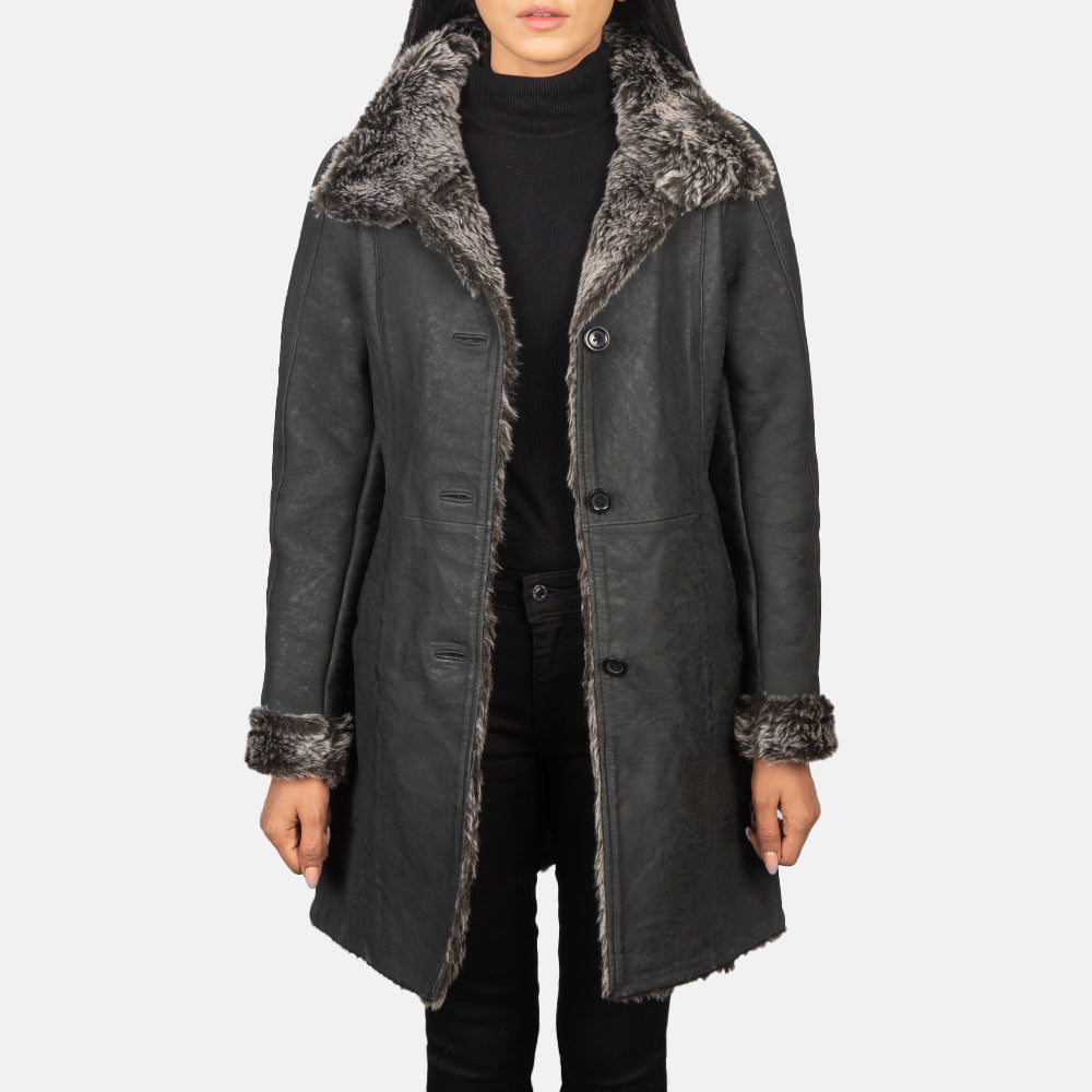 Erica Shearling Coat för Dam – alternate product view 1