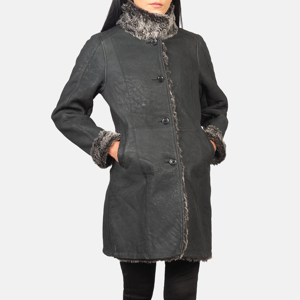 Erica Shearling Coat för Dam – alternate product view 6