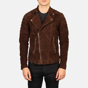 Faisor Mocha Bikerjacka i Läder för Herr – alternate product view 1